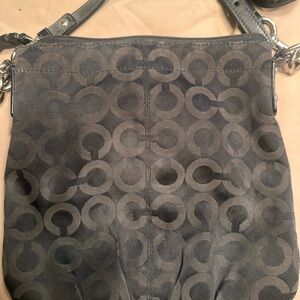 Coach Stylish Black Patterned Women's Crossbody